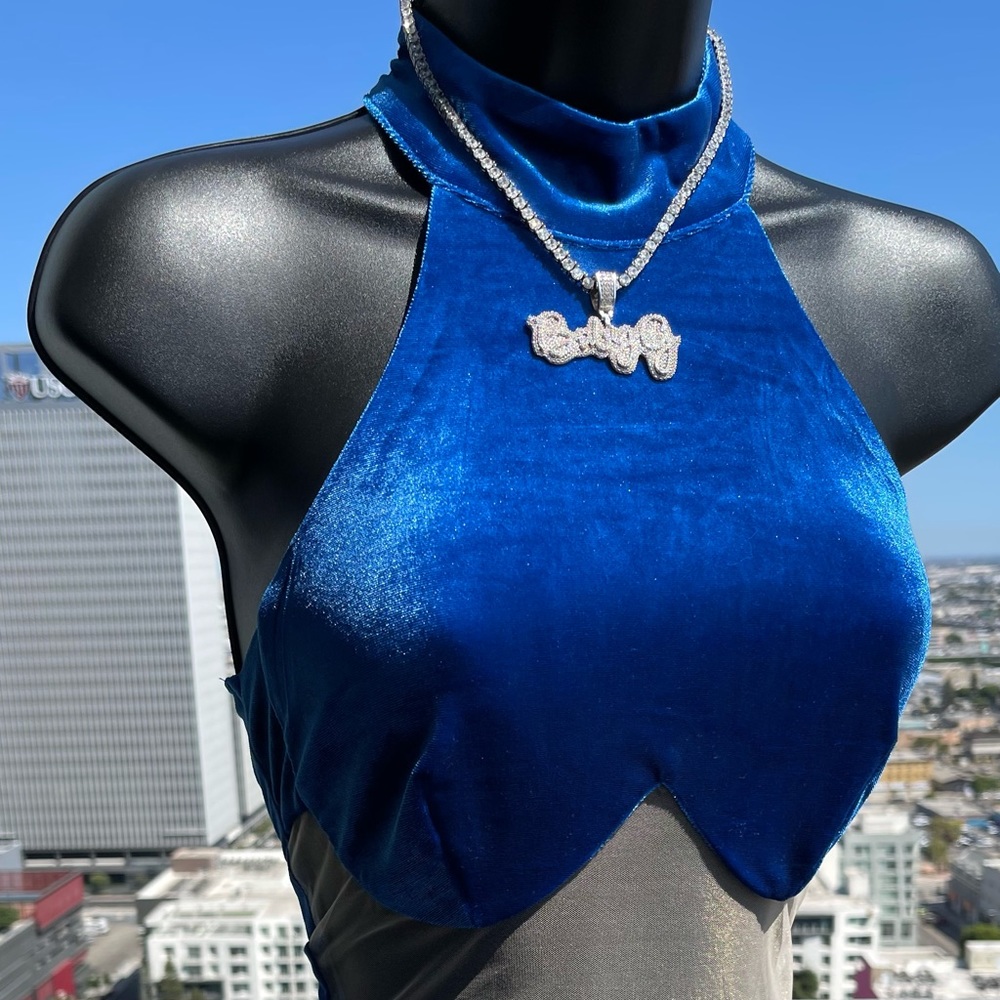 Giving Royal Blues Body-Con Dress